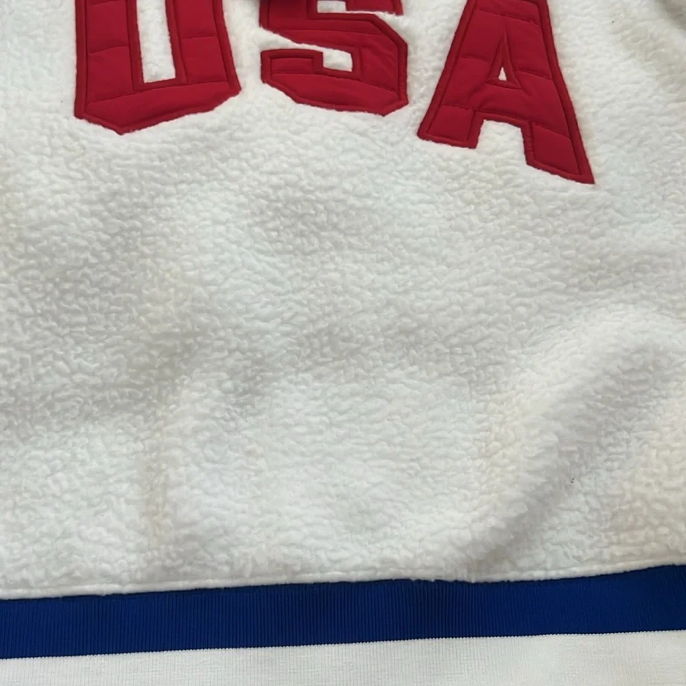 Polo Ralph Lauren US Olympic Team Sweater Fleece top Red White Blue Boys M L - Picture 9 of 10